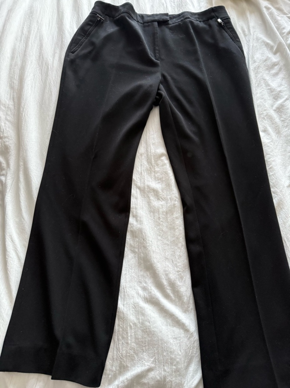 Melanie Lyne Black Dress Pants Size 14 Straight Leg Mid Rise Tailored Career